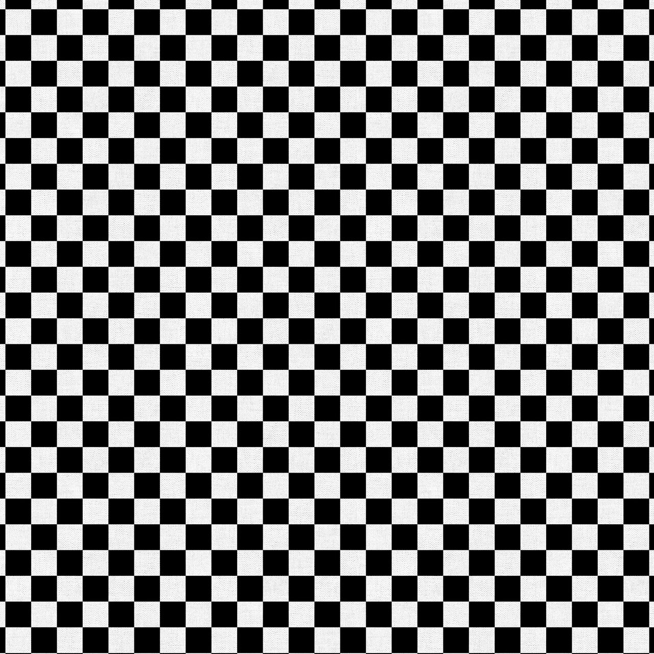 10 yd. Full Bolt: Fabric Editions Black Tile Check Cotton Fabric